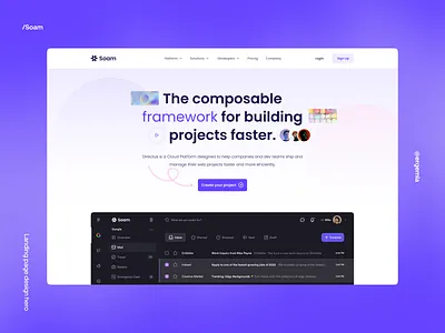 Soam Landing page UI branding design home page home page design illustration inspiration landing landing page landing page design logo ui ui design ux ux design web
