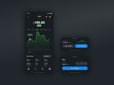 Sharevest social trading app app fintech ui ux