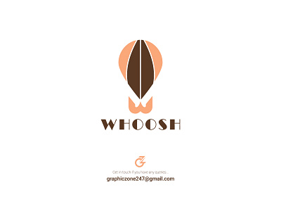 Whoosh Logo Concept for Hot Balloon balloon branding dailylogochallenge design graphic design icon logo logobrand logodesign minimal typography vector whoosh