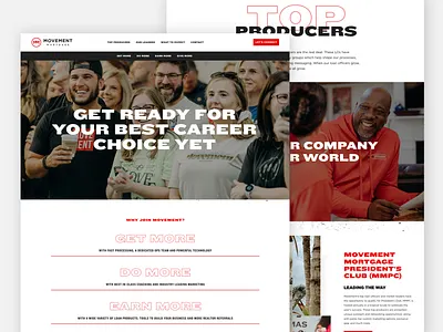 Movement Recruiting Site Refresh design graphic design logo mortgage movement ui