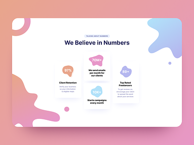 Numbers Block - Daily Ui about section graphic design numbers numbers section ui ux web web design