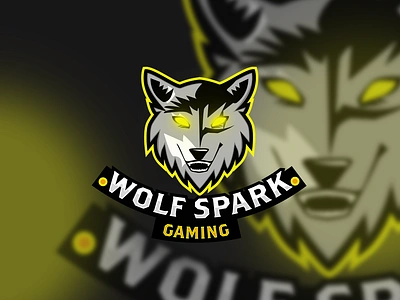 WOLF SPARK- Gaming LOGO branding design gaminglogo graphic design illustration logo typography wolf