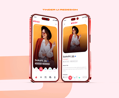 Tinder App UI Redesign branding dating design illustration productdesigner ui uidesigner uiux ux uxdesigner