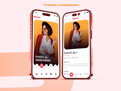 Tinder App UI Redesign branding dating design illustration productdesigner ui uidesigner uiux ux uxdesigner