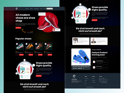 Shoes Store Landing Page clean ecommerce fashion hero section home page inspiration landing page marketplace nike online store shoes shoes store shop shopify landing page design style ui design ui ux web design website website design