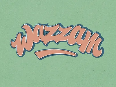 Wazzam illustration lettering typography vector