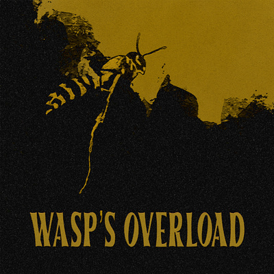 Album cover | WASP'S OVERLOAD album album cover album music cover cover art cover artworks graphic design grunge illustration insect music musician noise retro rock vintage wasp