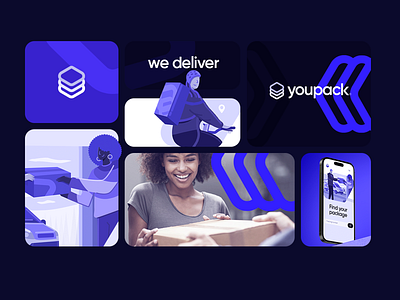 Youpack branding delivery design graphic design illustration logo logobrand logotype pack transport ui uidesign ux