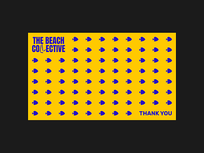 Beach collective - E-card beach figma fun grid pattern visual design yellow