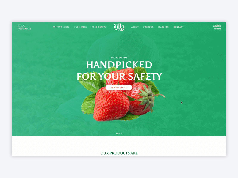 Landing Page - Parallax Slider animation arabic concept interaction landing page minimal modern simple slider