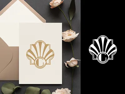 Art Deco Wedding Logo bespoke wedding logo custom monogram custom wedding logo design illustration luxury logo luxury wedding logo wedding logo wedding monogram