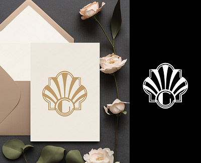 Art Deco Wedding Logo bespoke wedding logo custom monogram custom wedding logo design illustration luxury logo luxury wedding logo wedding logo wedding monogram