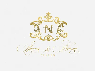 Vintage Wedding Logo bespoke wedding logo custom monogram custom wedding logo design illustration luxury logo luxury wedding logo wedding logo wedding monogram