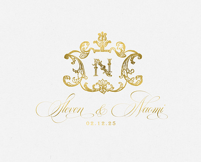Vintage Wedding Logo bespoke wedding logo custom monogram custom wedding logo design illustration luxury logo luxury wedding logo wedding logo wedding monogram