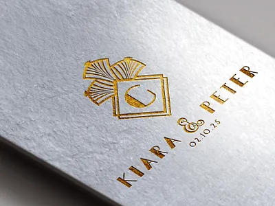 Art Deco Wedding Logo Design bespoke wedding logo custom monogram custom wedding logo design illustration luxury logo luxury wedding logo wedding logo wedding monogram