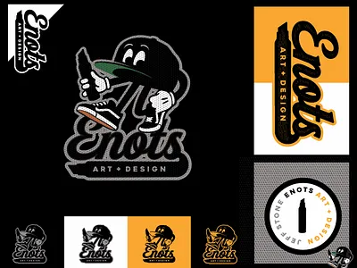 ENOTS Art + Design Board badge baseball board logo marker mascot