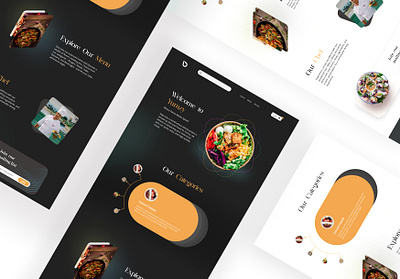 Restaurant’s Landing Page app branding design graphic design illustration logo typography ui ux vector