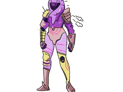 Robot lady illustration