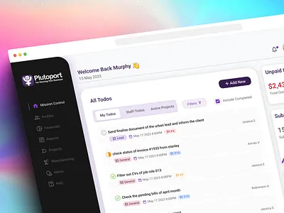 Clean & modern UI for project management web application. dashboard figma projectmanagementui todoapp ui userinterface webapplication
