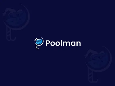 P Logo Design-Poolman branding designer creative logo