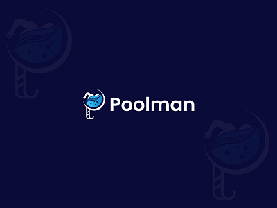 P Logo Design-Poolman branding designer creative logo