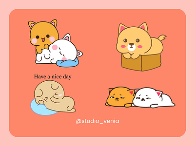 Animate cute animal gif animation & loop animation art cutestickers dribbble gif gifloop giphy