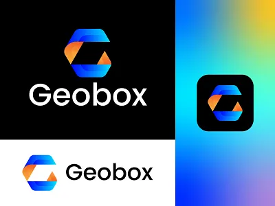 Geobox Logo - G Letter Logo, Modern Logo abstract gradient ai inteligence brand identity branding digital saas g letter hexagon logo logo design logo designer modern logo simple modern software devolopment startup tech technology