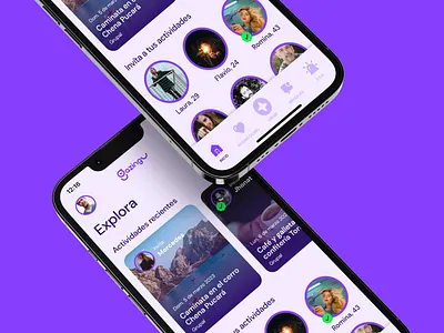 GazingU app app app design apple branding dates dates app interface mobile mobile design purple ui user interface ux
