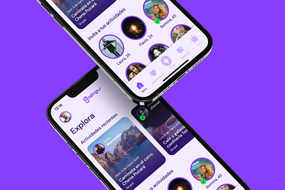 GazingU app app app design apple branding dates dates app interface mobile mobile design purple ui user interface ux
