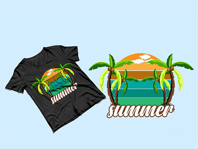 Summer T-shirt Design adventure design graphic design illustration logo summer t shirt design typo typography