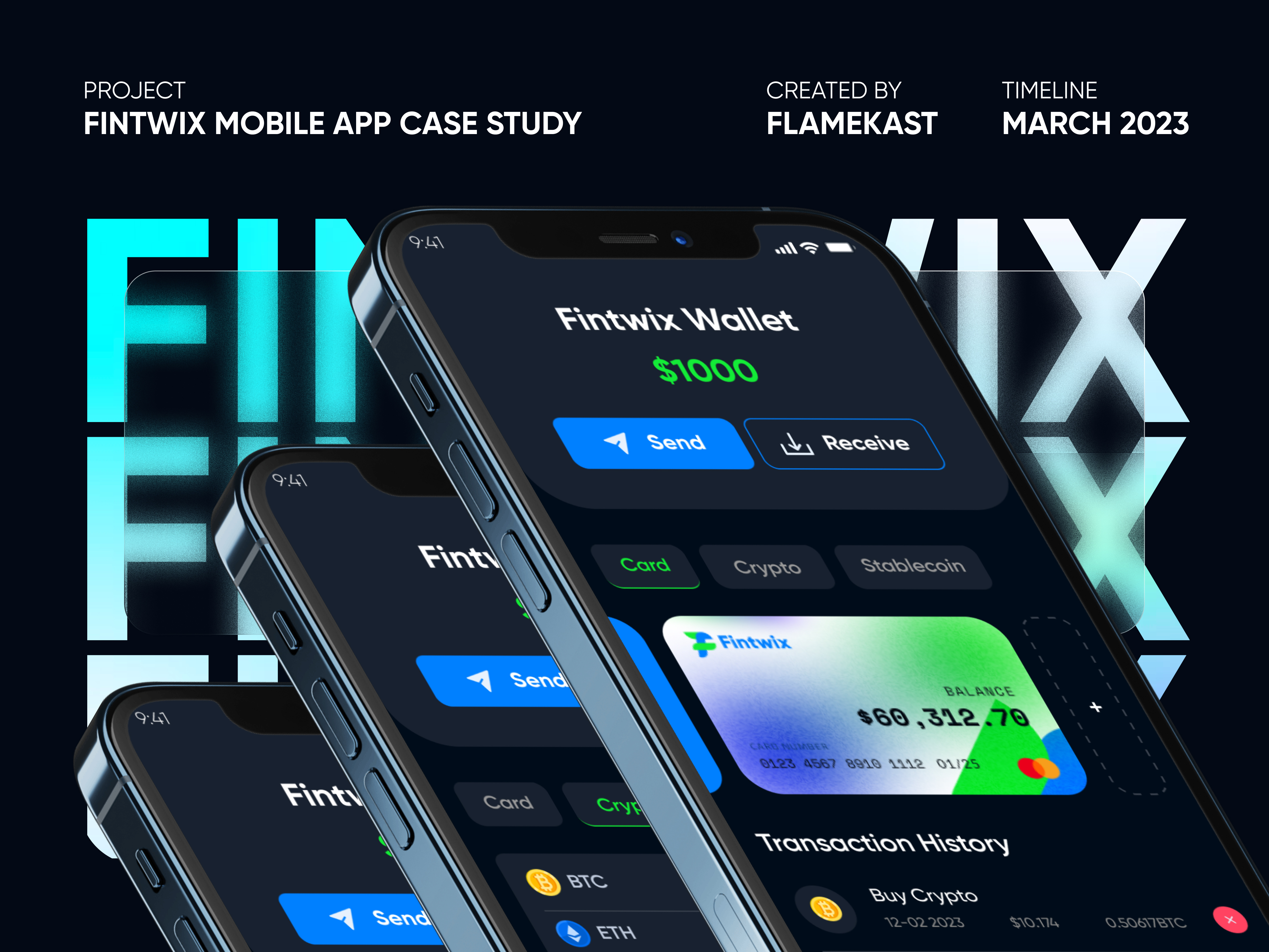 Fintwix - Fintech Mobile UI | UI/UX Case Study app design bank app banking case study credit card financial fintech fintech app fintwix flamekast ios iphone mobile mobile app mobile application product design saas uiux user experience ux design