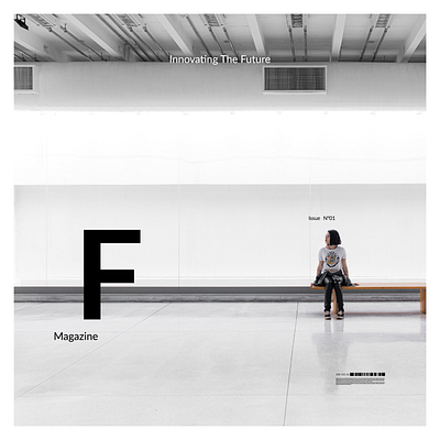 F Magazine N01 clean creative design futuristic magazine minimal simple typography