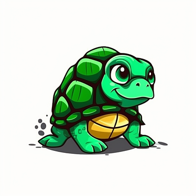Cute turtle mascot logo animal brand branding company design elegant illustration logo vector