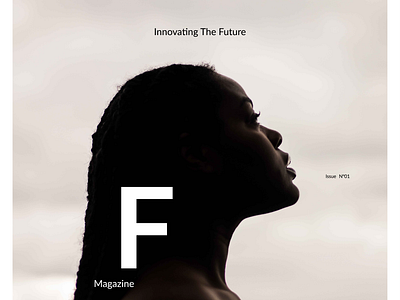 F Magazine N02 clean creative design futuristic magazine minimal simple typography