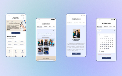 A Nursing Service Mobile Booking App app design booking app figma healthcare app medical app mobile app ui