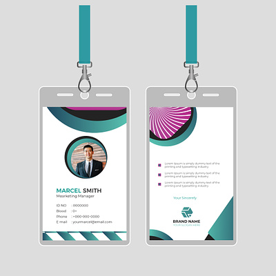 Professional identity card or business id card design branding company id company identity corporate graphic design