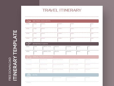 Flight Itinerary Free Google Docs Template docs document google itinerary journey ms print printing program route schedule template templates timeline travel traveling trip word