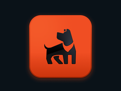 App Icon for GigHound Inc. 🐕🟧 app app icon app store apps brand branding design dog gig iconography icons ios logo mobile ui