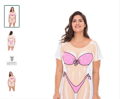 Hot Pink Womens Oversized Loungewear Sleepwear Cover Ups T-Shirt