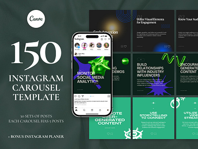 Marketing Carousel Instagram Templates canva design canva template design instagram instagram post instagram stories instagram template ui