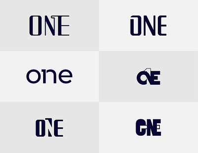 Creative Wordmark Numberic One Logo 0.2 unique logo