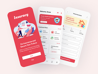 Insurance App dailyui dailyuichallenge design designchallenge figma financialapp gratitude insuranceapp policyapp superdribbbs ui uxuidesigner