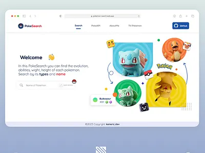 PokeSearch app illustration pokemon ui ux