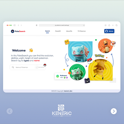 PokeSearch app illustration pokemon ui ux