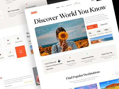 Travel landing pages beach booking clan explore journey landing page ticket booking travel landing travel web traveling trip ui ux vaction website
