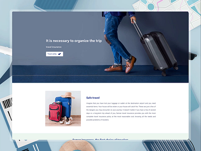 Travel Landing Page graphic design ui