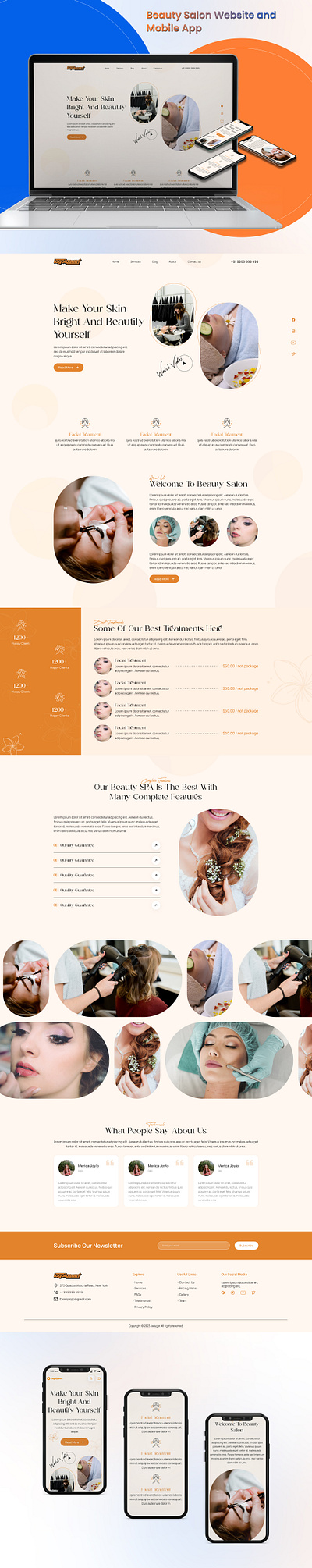 Top On-Demand Beauty Salon Website and Mobile App Design beauty app best website mobile app salon app salon website design ui website design