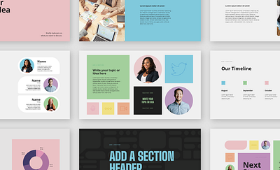 RovaUnify — Presentation Template Design bold clean creative design minimal presentation simple template typography