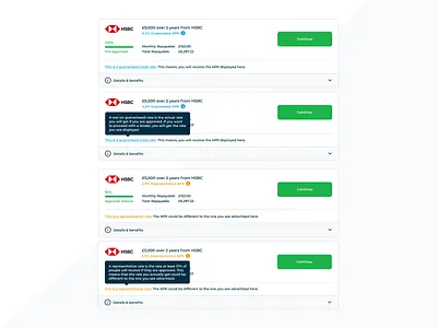 Loan offers HSBC finance app financial ui ui design ui ux ux ux design