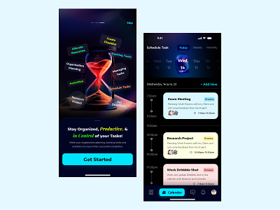 Schedule Management App app design calendar app mobile app schedule mana task app for ios task management